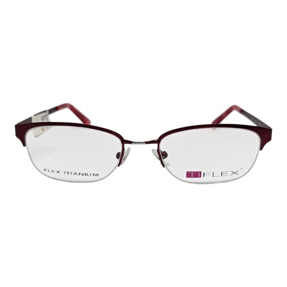 T-Flex 2101 Red Flex Titanium Eyeglass Frames 50-18-135 Lightweight - Picture 2 of 11